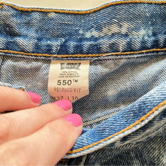 Levi’s 550 Custom Jeans Waist 28 Womens Size 6 Small Y2K Levis 2002 Upcycled - Picture 10 of 15